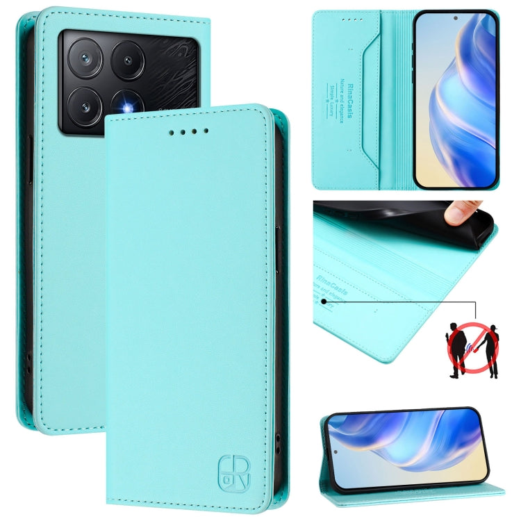 RC01 Dual-Folded Magnetic Suction RFID Leather Phone Case, For Xiaomi Poco M7 Pro 5G, For Xiaomi 15 Pro, For Xiaomi 15, For Xiaomi 14T Pro, For Xiaomi 14T, For Xiaomi Poco F6 5G, For Xiaomi Poco F6 Pro 5G, For Xiaomi Poco X6 Neo 5G                     ...
