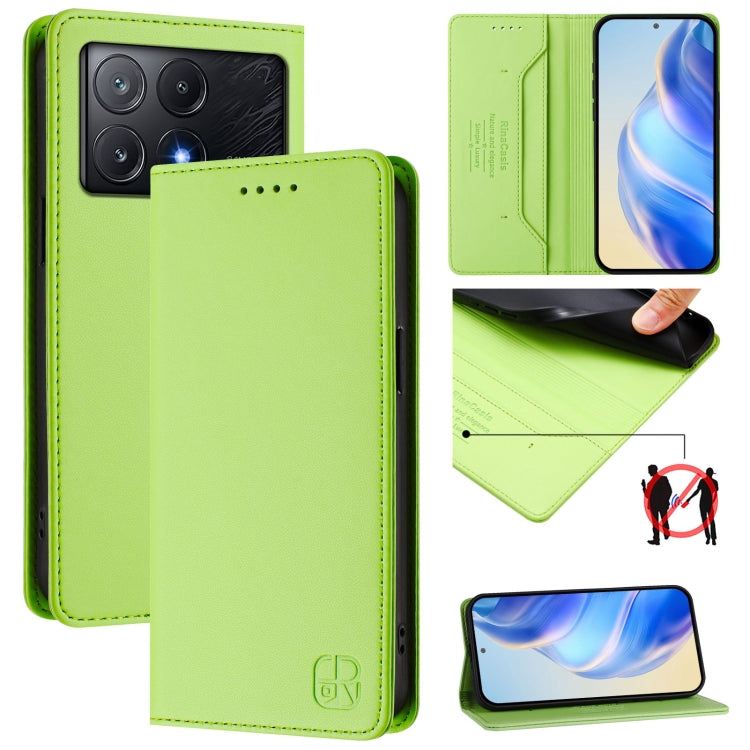 RC01 Dual-Folded Magnetic Suction RFID Leather Phone Case, For Xiaomi Poco M7 Pro 5G, For Xiaomi 15 Pro, For Xiaomi 15, For Xiaomi 14T Pro, For Xiaomi 14T, For Xiaomi Poco F6 5G, For Xiaomi Poco F6 Pro 5G, For Xiaomi Poco X6 Neo 5G                     ...