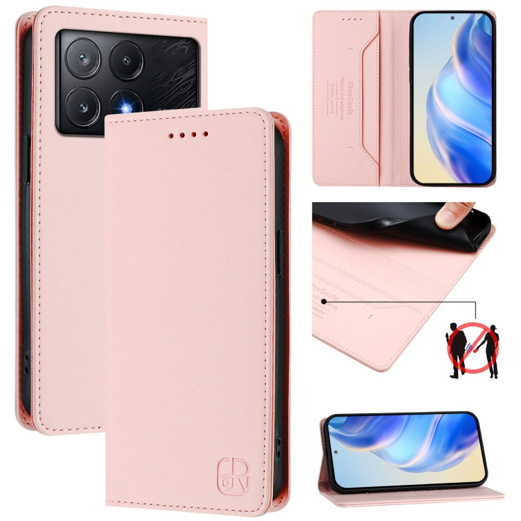 RC01 Dual-Folded Magnetic Suction RFID Leather Phone Case, For Xiaomi Poco M7 Pro 5G, For Xiaomi 15 Pro, For Xiaomi 15, For Xiaomi 14T Pro, For Xiaomi 14T, For Xiaomi Poco F6 5G, For Xiaomi Poco F6 Pro 5G, For Xiaomi Poco X6 Neo 5G                     ...