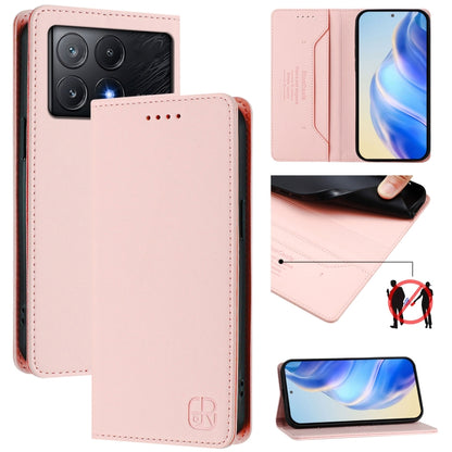 RC01 Dual-Folded Magnetic Suction RFID Leather Phone Case, For Xiaomi Poco M7 Pro 5G, For Xiaomi 15 Pro, For Xiaomi 15, For Xiaomi 14T Pro, For Xiaomi 14T, For Xiaomi Poco F6 5G, For Xiaomi Poco F6 Pro 5G, For Xiaomi Poco X6 Neo 5G                     ...