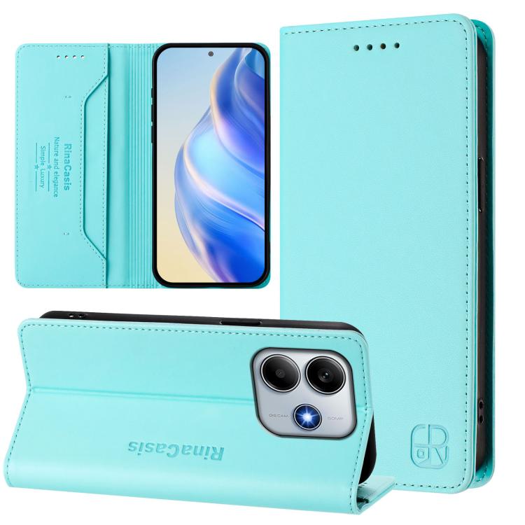 RC01 Dual-Folded Magnetic Suction RFID Leather Phone Case, For Xiaomi Poco M7 Pro 5G, For Xiaomi 15 Pro, For Xiaomi 15, For Xiaomi 14T Pro, For Xiaomi 14T, For Xiaomi Poco F6 5G, For Xiaomi Poco F6 Pro 5G, For Xiaomi Poco X6 Neo 5G                     ...