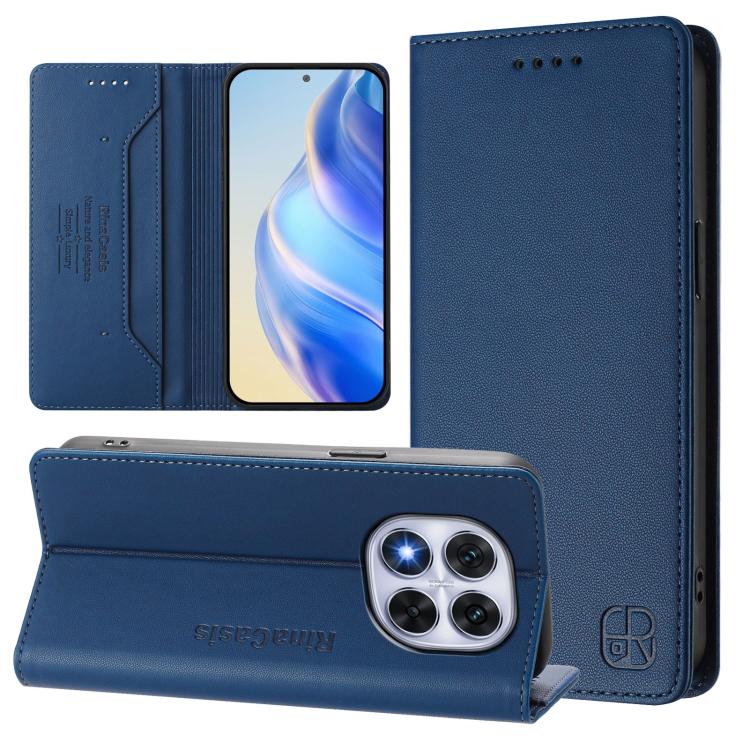 RC01 Dual-Folded Magnetic Suction RFID Leather Phone Case, For Xiaomi 17 Max 5G, For Xiaomi 17T Pro 5G, For Xiaomi Poco M7 4G 169mm, For Xiaomi 15T Pro, For Xiaomi 15T, For Xiaomi Civi 5 Pro Curved, For Xiaomi 15S Pro, For Xiaomi Poco M7 5G / C75 4G   ...