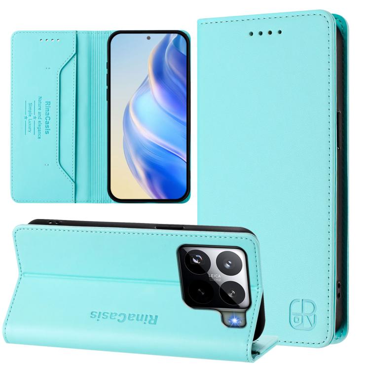 RC01 Dual-Folded Magnetic Suction RFID Leather Phone Case, For Xiaomi 17 Max 5G, For Xiaomi 17T Pro 5G, For Xiaomi Poco M7 4G 169mm, For Xiaomi 15T Pro, For Xiaomi 15T, For Xiaomi Civi 5 Pro Curved, For Xiaomi 15S Pro, For Xiaomi Poco M7 5G / C75 4G   ...