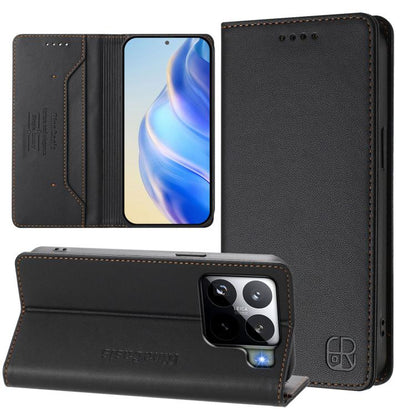 RC01 Dual-Folded Magnetic Suction RFID Leather Phone Case, For Xiaomi 17 Max 5G, For Xiaomi 17T Pro 5G, For Xiaomi Poco M7 4G 169mm, For Xiaomi 15T Pro, For Xiaomi 15T, For Xiaomi Civi 5 Pro Curved, For Xiaomi 15S Pro, For Xiaomi Poco M7 5G / C75 4G   ...