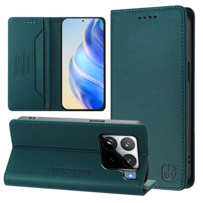 RC01 Dual-Folded Magnetic Suction RFID Leather Phone Case, For Xiaomi 17 Max 5G, For Xiaomi 17T Pro 5G, For Xiaomi Poco M7 4G 169mm, For Xiaomi 15T Pro, For Xiaomi 15T, For Xiaomi Civi 5 Pro Curved, For Xiaomi 15S Pro, For Xiaomi Poco M7 5G / C75 4G   ...