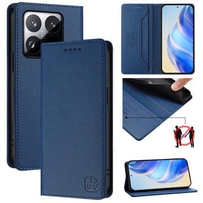 RC01 Dual-Folded Magnetic Suction RFID Leather Phone Case, For Xiaomi 17 Max 5G, For Xiaomi 17T Pro 5G, For Xiaomi Poco M7 4G 169mm, For Xiaomi 15T Pro, For Xiaomi 15T, For Xiaomi Civi 5 Pro Curved, For Xiaomi 15S Pro, For Xiaomi Poco M7 5G / C75 4G   ...