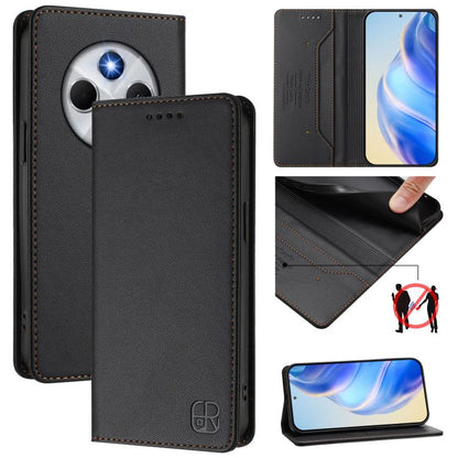 RC01 Dual-Folded Magnetic Suction RFID Leather Phone Case, For Xiaomi 17 Max 5G, For Xiaomi 17T Pro 5G, For Xiaomi Poco M7 4G 169mm, For Xiaomi 15T Pro, For Xiaomi 15T, For Xiaomi Civi 5 Pro Curved, For Xiaomi 15S Pro, For Xiaomi Poco M7 5G / C75 4G   ...