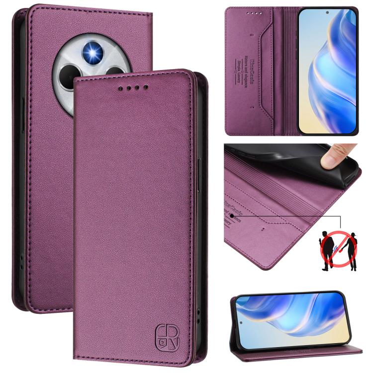 RC01 Dual-Folded Magnetic Suction RFID Leather Phone Case, For Xiaomi 17 Max 5G, For Xiaomi 17T Pro 5G, For Xiaomi Poco M7 4G 169mm, For Xiaomi 15T Pro, For Xiaomi 15T, For Xiaomi Civi 5 Pro Curved, For Xiaomi 15S Pro, For Xiaomi Poco M7 5G / C75 4G   ...