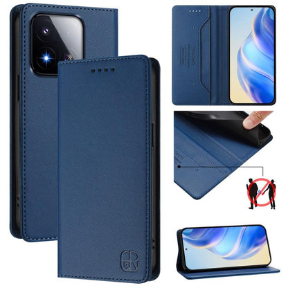 RC01 Dual-Folded Magnetic Suction RFID Leather Phone Case, For Xiaomi 17 Max 5G, For Xiaomi 17T Pro 5G, For Xiaomi Poco M7 4G 169mm, For Xiaomi 15T Pro, For Xiaomi 15T, For Xiaomi Civi 5 Pro Curved, For Xiaomi 15S Pro, For Xiaomi Poco M7 5G / C75 4G   ...