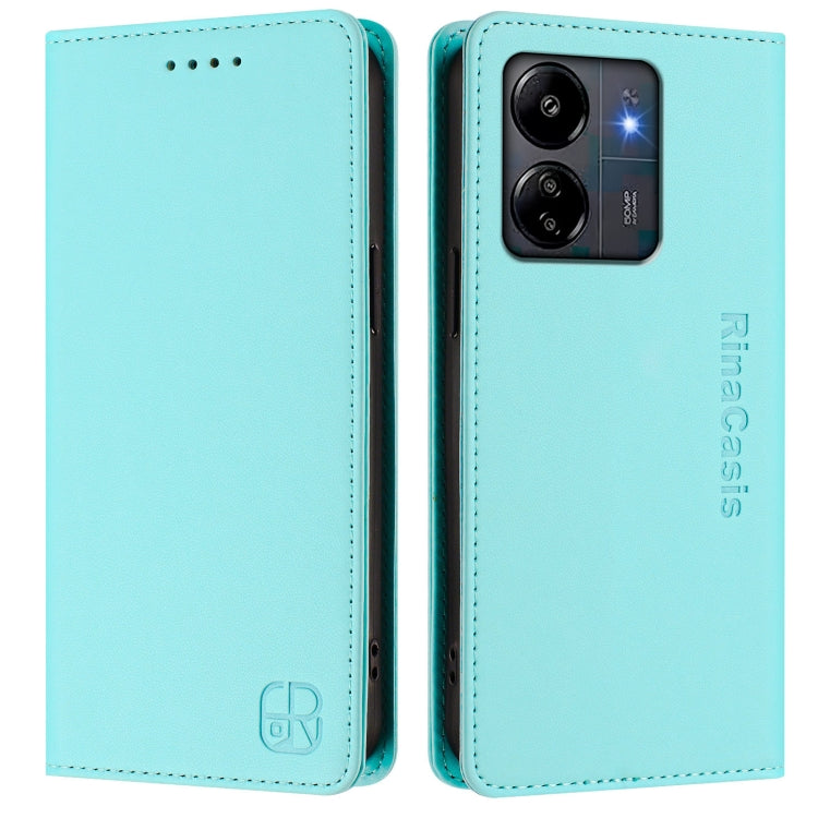 RC01 Dual-Folded Magnetic Suction RFID Leather Phone Case, For Redmi 13C 5G / 4G Global, For Redmi Note 13 5G Global, For Redmi Note 13 Pro+ 5G Global, For Redmi K60 Ultra / Xiaomi 13T / 13T Pro, For Redmi 12 5G / 4G Global / Note 12R                  ...
