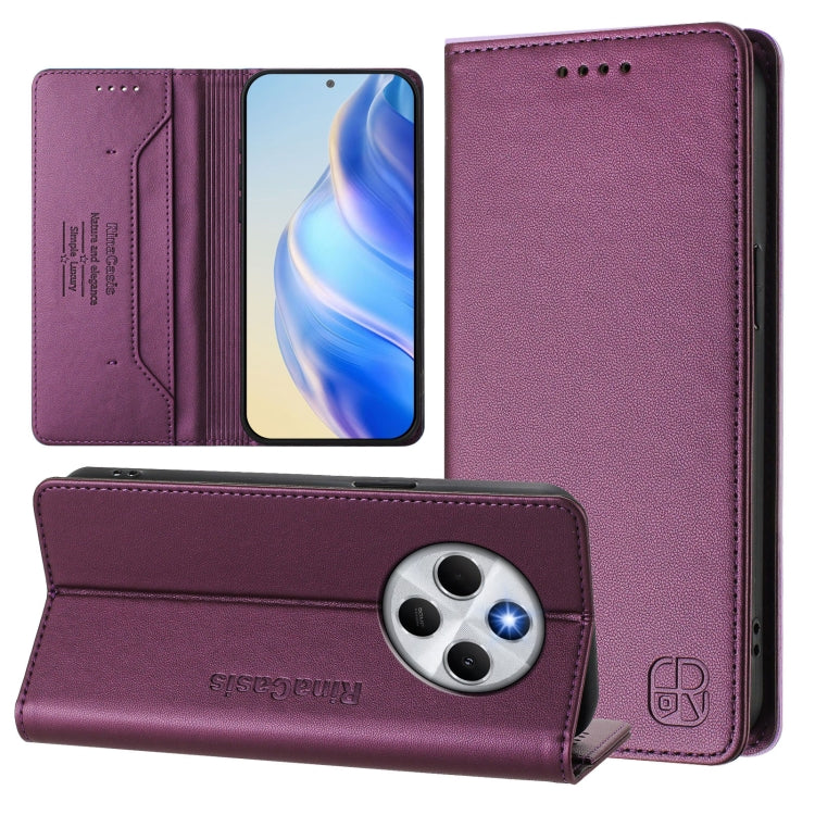 RC01 Dual-Folded Magnetic Suction RFID Leather Phone Case, For Redmi Note 14 4G 164.84mm EU Version, For Redmi K80 / K80 Pro, For Redmi Note 14 Pro 4G, For Redmi Note 14 4G 163.25mm, For Redmi Note 14 5G, For Redmi 14C 4G / 14R 5G Global               ...