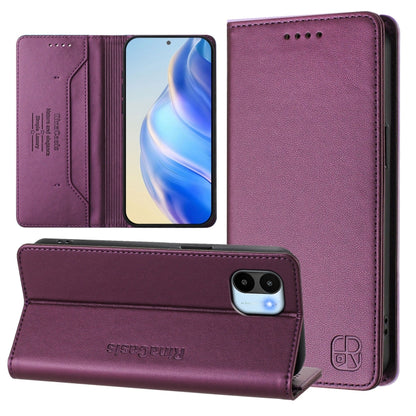 RC01 Dual-Folded Magnetic Suction RFID Leather Phone Case, For Redmi 13C 5G / 4G Global, For Redmi Note 13 5G Global, For Redmi Note 13 Pro+ 5G Global, For Redmi K60 Ultra / Xiaomi 13T / 13T Pro, For Redmi 12 5G / 4G Global / Note 12R                  ...