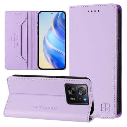 RC01 Dual-Folded Magnetic Suction RFID Leather Phone Case, For Redmi 13C 5G / 4G Global, For Redmi Note 13 5G Global, For Redmi Note 13 Pro+ 5G Global, For Redmi K60 Ultra / Xiaomi 13T / 13T Pro, For Redmi 12 5G / 4G Global / Note 12R                  ...