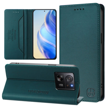RC01 Dual-Folded Magnetic Suction RFID Leather Phone Case, For Redmi 13C 5G / 4G Global, For Redmi Note 13 5G Global, For Redmi Note 13 Pro+ 5G Global, For Redmi K60 Ultra / Xiaomi 13T / 13T Pro, For Redmi 12 5G / 4G Global / Note 12R                  ...