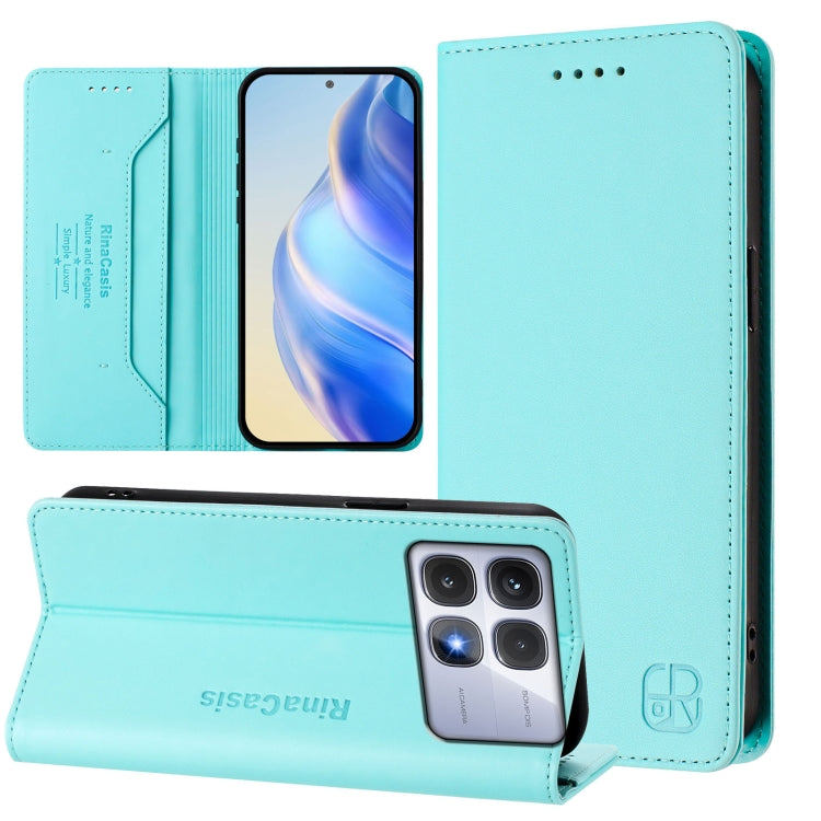 RC01 Dual-Folded Magnetic Suction RFID Leather Phone Case, For Redmi Note 14 4G 164.84mm EU Version, For Redmi K80 / K80 Pro, For Redmi Note 14 Pro 4G, For Redmi Note 14 4G 163.25mm, For Redmi Note 14 5G, For Redmi 14C 4G / 14R 5G Global               ...