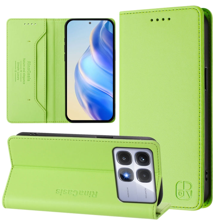 RC01 Dual-Folded Magnetic Suction RFID Leather Phone Case, For Redmi Note 14 4G 164.84mm EU Version, For Redmi K80 / K80 Pro, For Redmi Note 14 Pro 4G, For Redmi Note 14 4G 163.25mm, For Redmi Note 14 5G, For Redmi 14C 4G / 14R 5G Global               ...