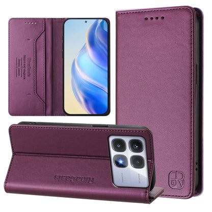 RC01 Dual-Folded Magnetic Suction RFID Leather Phone Case, For Redmi Note 14 4G 164.84mm EU Version, For Redmi K80 / K80 Pro, For Redmi Note 14 Pro 4G, For Redmi Note 14 4G 163.25mm, For Redmi Note 14 5G, For Redmi 14C 4G / 14R 5G Global               ...