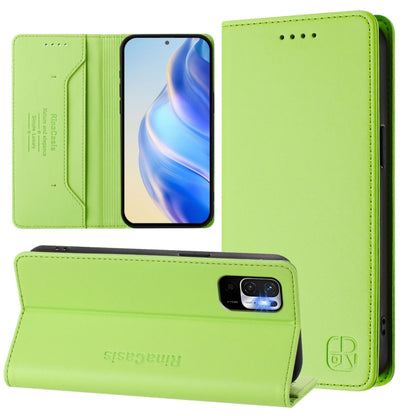 RC01 Dual-Folded Magnetic Suction RFID Leather Phone Case, For Redmi Note 11 Pro+ 5G European, For Redmi Note 10 5G / Note 10T 5G, For Redmi Note 10 4G / Note 10S 4G, For Redmi Note 10 Pro 4G / Note 10 Pro Max, For Redmi K40 / K40 Pro