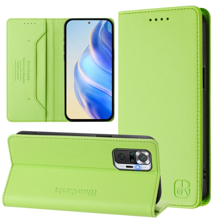 RC01 Dual-Folded Magnetic Suction RFID Leather Phone Case, For Redmi Note 11 Pro+ 5G European, For Redmi Note 10 5G / Note 10T 5G, For Redmi Note 10 4G / Note 10S 4G, For Redmi Note 10 Pro 4G / Note 10 Pro Max, For Redmi K40 / K40 Pro