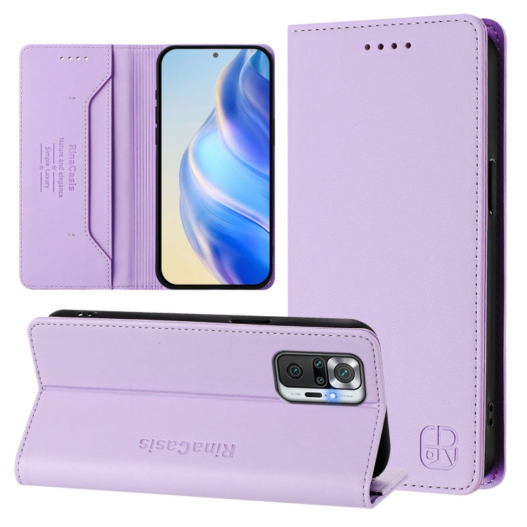 RC01 Dual-Folded Magnetic Suction RFID Leather Phone Case, For Redmi Note 11 Pro+ 5G European, For Redmi Note 10 5G / Note 10T 5G, For Redmi Note 10 4G / Note 10S 4G, For Redmi Note 10 Pro 4G / Note 10 Pro Max, For Redmi K40 / K40 Pro