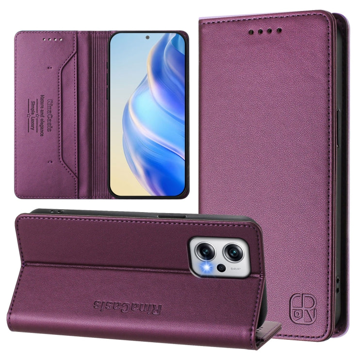 RC01 Dual-Folded Magnetic Suction RFID Leather Phone Case, For Redmi 13C 5G / 4G Global, For Redmi Note 13 5G Global, For Redmi Note 13 Pro+ 5G Global, For Redmi K60 Ultra / Xiaomi 13T / 13T Pro, For Redmi 12 5G / 4G Global / Note 12R                  ...