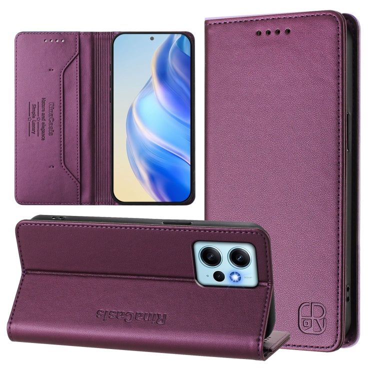 RC01 Dual-Folded Magnetic Suction RFID Leather Phone Case, For Redmi 13C 5G / 4G Global, For Redmi Note 13 5G Global, For Redmi Note 13 Pro+ 5G Global, For Redmi K60 Ultra / Xiaomi 13T / 13T Pro, For Redmi 12 5G / 4G Global / Note 12R                  ...