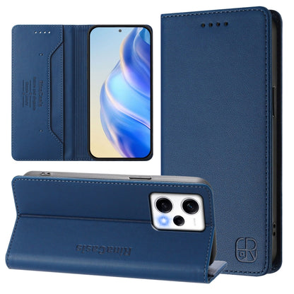 RC01 Dual-Folded Magnetic Suction RFID Leather Phone Case, For Redmi 13C 5G / 4G Global, For Redmi Note 13 5G Global, For Redmi Note 13 Pro+ 5G Global, For Redmi K60 Ultra / Xiaomi 13T / 13T Pro, For Redmi 12 5G / 4G Global / Note 12R                  ...