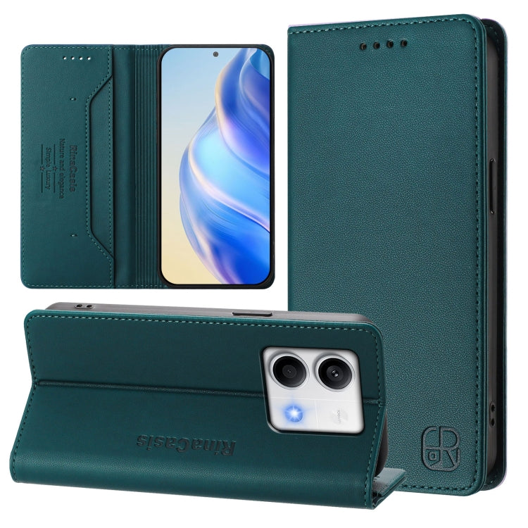 RC01 Dual-Folded Magnetic Suction RFID Leather Phone Case, For Redmi 13C 5G / 4G Global, For Redmi Note 13 5G Global, For Redmi Note 13 Pro+ 5G Global, For Redmi K60 Ultra / Xiaomi 13T / 13T Pro, For Redmi 12 5G / 4G Global / Note 12R                  ...