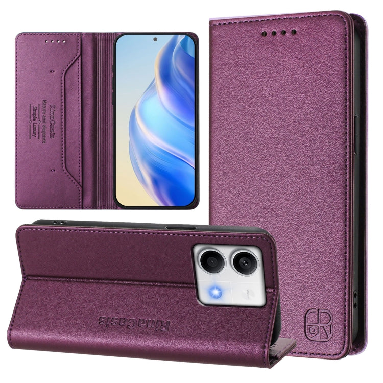 RC01 Dual-Folded Magnetic Suction RFID Leather Phone Case, For Redmi 13C 5G / 4G Global, For Redmi Note 13 5G Global, For Redmi Note 13 Pro+ 5G Global, For Redmi K60 Ultra / Xiaomi 13T / 13T Pro, For Redmi 12 5G / 4G Global / Note 12R                  ...