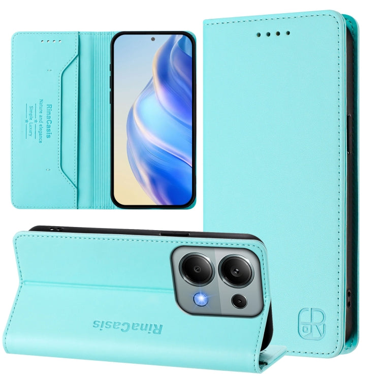 RC01 Dual-Folded Magnetic Suction RFID Leather Phone Case, For Redmi Note 14 4G 164.84mm EU Version, For Redmi K80 / K80 Pro, For Redmi Note 14 Pro 4G, For Redmi Note 14 4G 163.25mm, For Redmi Note 14 5G, For Redmi 14C 4G / 14R 5G Global               ...