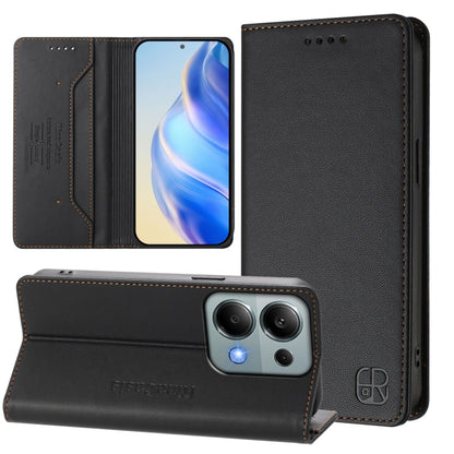RC01 Dual-Folded Magnetic Suction RFID Leather Phone Case, For Redmi Note 14 4G 164.84mm EU Version, For Redmi K80 / K80 Pro, For Redmi Note 14 Pro 4G, For Redmi Note 14 4G 163.25mm, For Redmi Note 14 5G, For Redmi 14C 4G / 14R 5G Global               ...