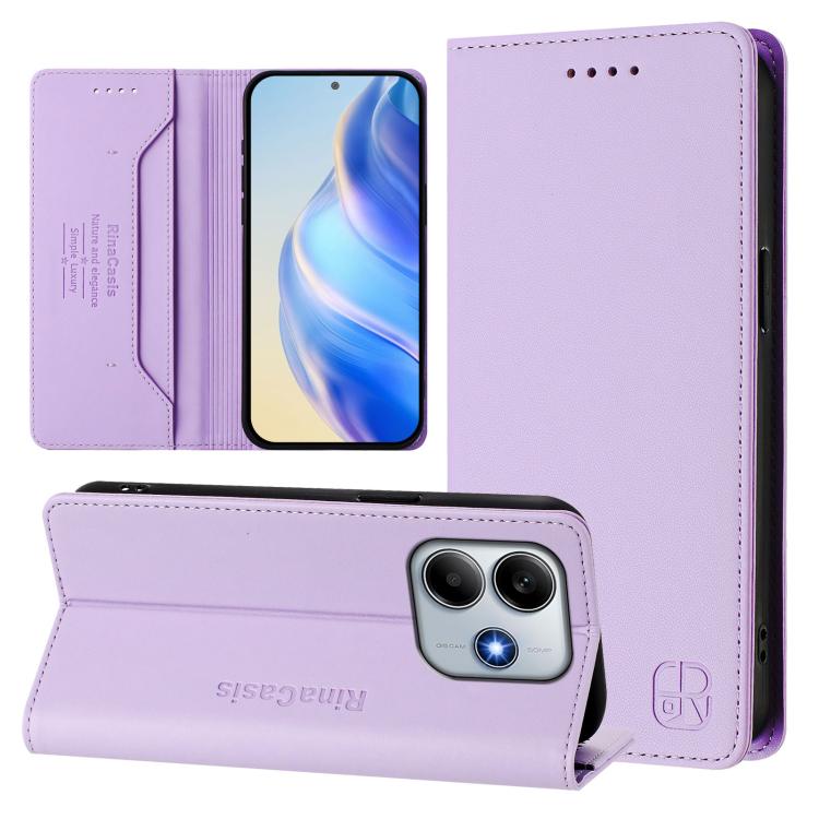 RC01 Dual-Folded Magnetic Suction RFID Leather Phone Case, For Redmi Note 14 4G 164.84mm EU Version, For Redmi K80 / K80 Pro, For Redmi Note 14 Pro 4G, For Redmi Note 14 4G 163.25mm, For Redmi Note 14 5G, For Redmi 14C 4G / 14R 5G Global               ...
