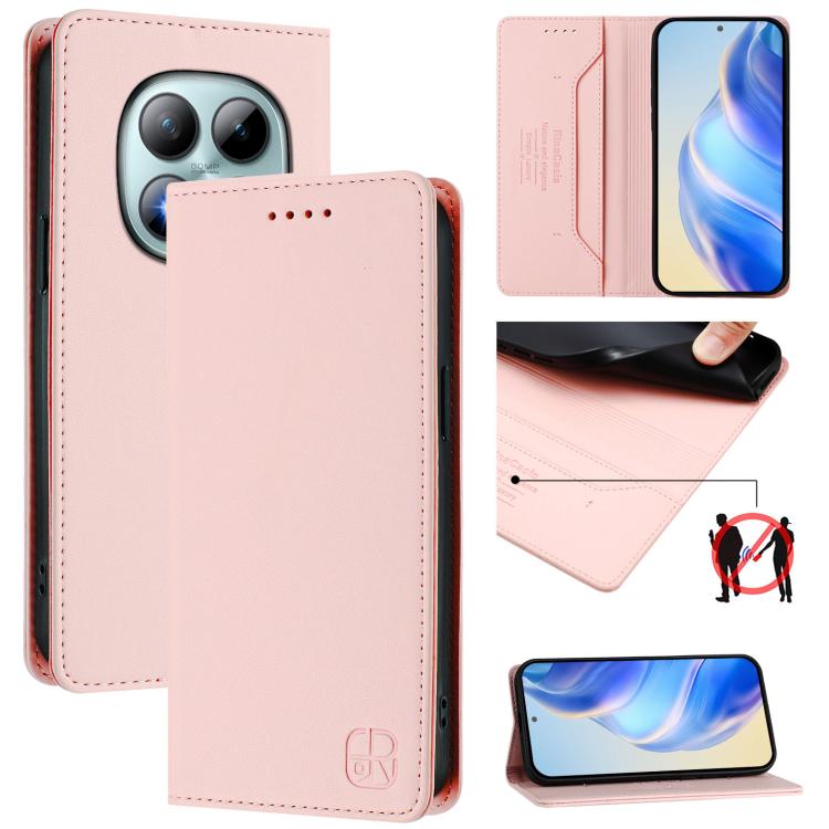 RC01 Dual-Folded Magnetic Suction RFID Leather Phone Case, For Redmi A7 / A5 171mm / Poco C71 4G, For Redmi K90 Max 5G, For Redmi A7 Pro 171mm / Poco C81 / C85x 5G, For Redmi 15a 5G Global, For Redmi Turbo 5 Max / Poco X8 Pro Max                       ...