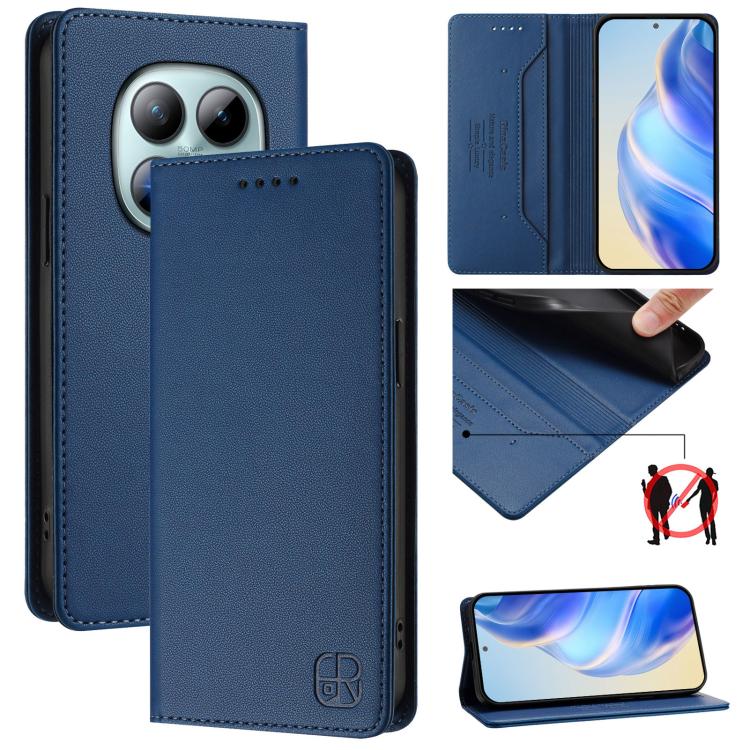 RC01 Dual-Folded Magnetic Suction RFID Leather Phone Case, For Redmi A7 / A5 171mm / Poco C71 4G, For Redmi K90 Max 5G, For Redmi A7 Pro 171mm / Poco C81 / C85x 5G, For Redmi 15a 5G Global, For Redmi Turbo 5 Max / Poco X8 Pro Max                       ...