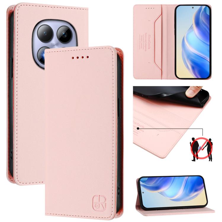 RC01 Dual-Folded Magnetic Suction RFID Leather Phone Case, For Redmi A7 / A5 171mm / Poco C71 4G, For Redmi K90 Max 5G, For Redmi A7 Pro 171mm / Poco C81 / C85x 5G, For Redmi 15a 5G Global, For Redmi Turbo 5 Max / Poco X8 Pro Max                       ...