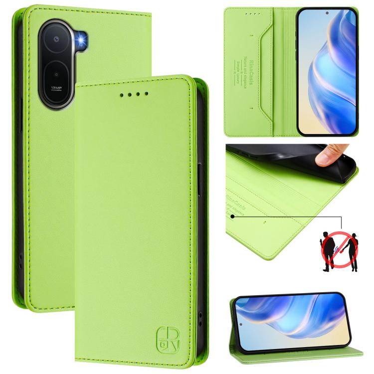 RC01 Dual-Folded Magnetic Suction RFID Leather Phone Case, For Redmi A7 / A5 171mm / Poco C71 4G, For Redmi K90 Max 5G, For Redmi A7 Pro 171mm / Poco C81 / C85x 5G, For Redmi 15a 5G Global, For Redmi Turbo 5 Max / Poco X8 Pro Max                       ...