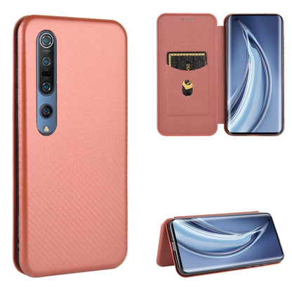 Pink carbon-texture flip phone case with magnetic stand and card slot