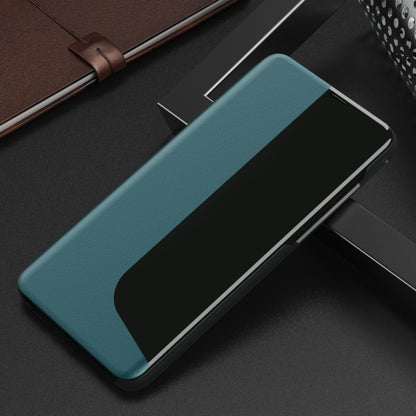 Turquoise flip phone case with magnetic front cover and holder stand