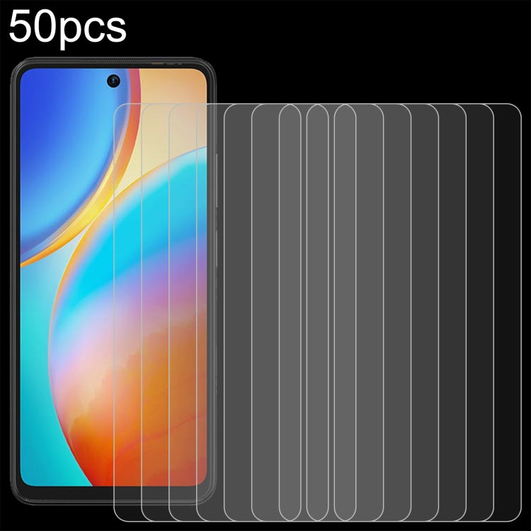 50pcs 2.5D tempered glass screen protector set, 0.26mm clear films