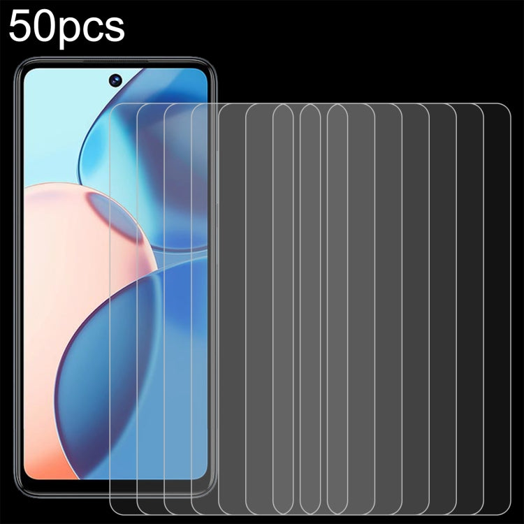 50pcs 2.5D tempered glass screen protectors, curved edge clear film stack