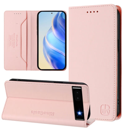 RC01 Dual-Folded Magnetic Suction RFID Leather Phone Case, For Google Pixel 7 Pro, For Google Pixel 7, For Google Pixel 6a, For Google Pixel 6 Pro, For Google Pixel 6, For Google Pixel 5a