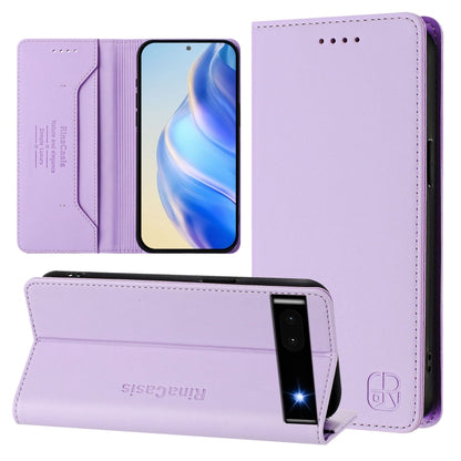 RC01 Dual-Folded Magnetic Suction RFID Leather Phone Case, For Google Pixel 7 Pro, For Google Pixel 7, For Google Pixel 6a, For Google Pixel 6 Pro, For Google Pixel 6, For Google Pixel 5a