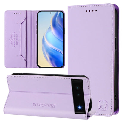 RC01 Dual-Folded Magnetic Suction RFID Leather Phone Case, For Google Pixel 7 Pro, For Google Pixel 7, For Google Pixel 6a, For Google Pixel 6 Pro, For Google Pixel 6, For Google Pixel 5a
