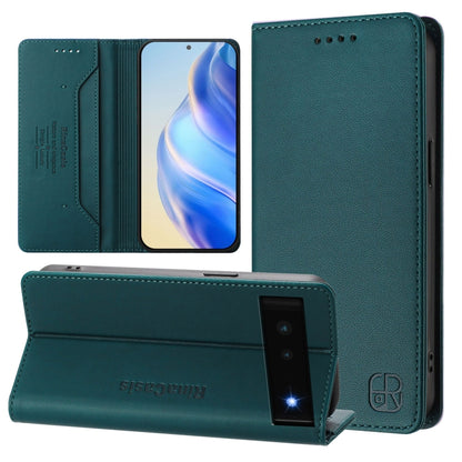 RC01 Dual-Folded Magnetic Suction RFID Leather Phone Case, For Google Pixel 7 Pro, For Google Pixel 7, For Google Pixel 6a, For Google Pixel 6 Pro, For Google Pixel 6, For Google Pixel 5a