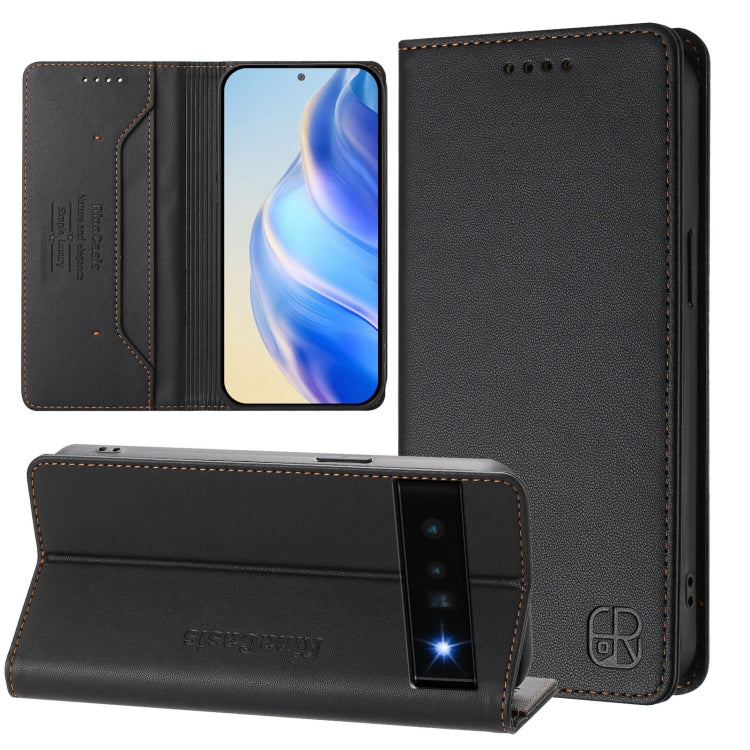 RC01 Dual-Folded Magnetic Suction RFID Leather Phone Case, For Google Pixel 7 Pro, For Google Pixel 7, For Google Pixel 6a, For Google Pixel 6 Pro, For Google Pixel 6, For Google Pixel 5a