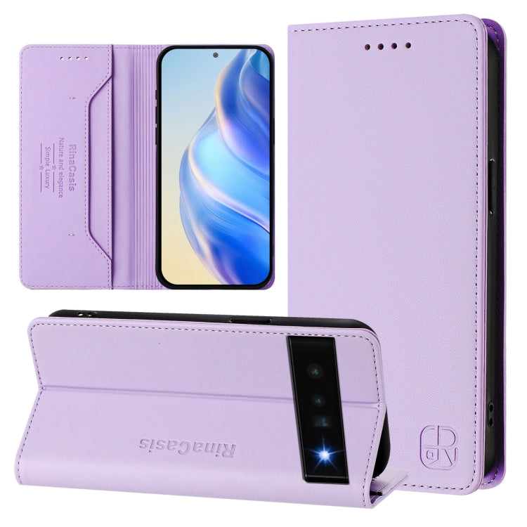 RC01 Dual-Folded Magnetic Suction RFID Leather Phone Case, For Google Pixel 7 Pro, For Google Pixel 7, For Google Pixel 6a, For Google Pixel 6 Pro, For Google Pixel 6, For Google Pixel 5a