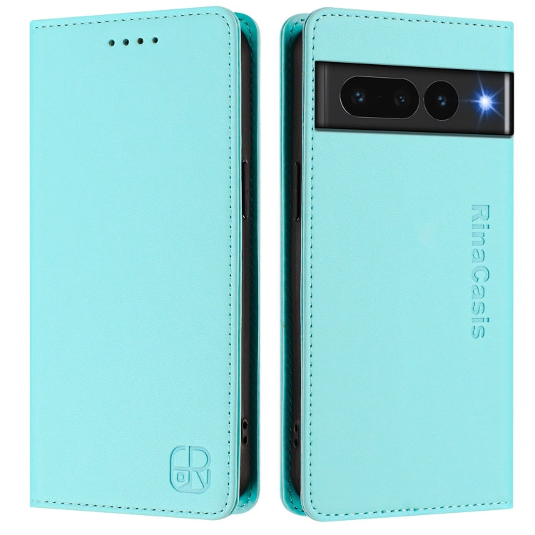RC01 Dual-Folded Magnetic Suction RFID Leather Phone Case, For Google Pixel 7 Pro, For Google Pixel 7, For Google Pixel 6a, For Google Pixel 6 Pro, For Google Pixel 6, For Google Pixel 5a