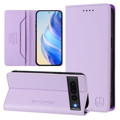 RC01 Dual-Folded Magnetic Suction RFID Leather Phone Case, For Google Pixel 7 Pro, For Google Pixel 7, For Google Pixel 6a, For Google Pixel 6 Pro, For Google Pixel 6, For Google Pixel 5a