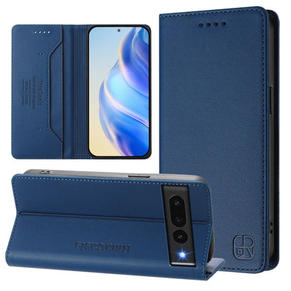 RC01 Dual-Folded Magnetic Suction RFID Leather Phone Case, For Google Pixel 7 Pro, For Google Pixel 7, For Google Pixel 6a, For Google Pixel 6 Pro, For Google Pixel 6, For Google Pixel 5a