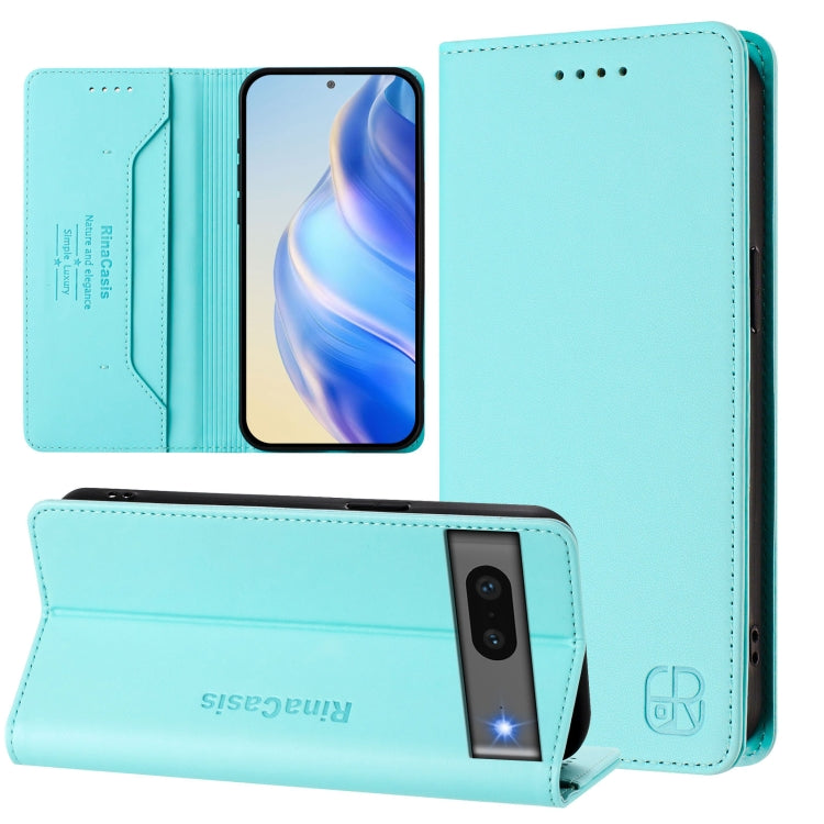 RC01 Dual-Folded Magnetic Suction RFID Leather Phone Case, For Google Pixel 7 Pro, For Google Pixel 7, For Google Pixel 6a, For Google Pixel 6 Pro, For Google Pixel 6, For Google Pixel 5a